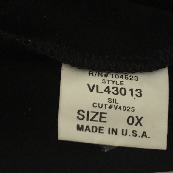 New Vikki Vi Top Black Silver size OX made in USA Dressy - Picture 8 of 16